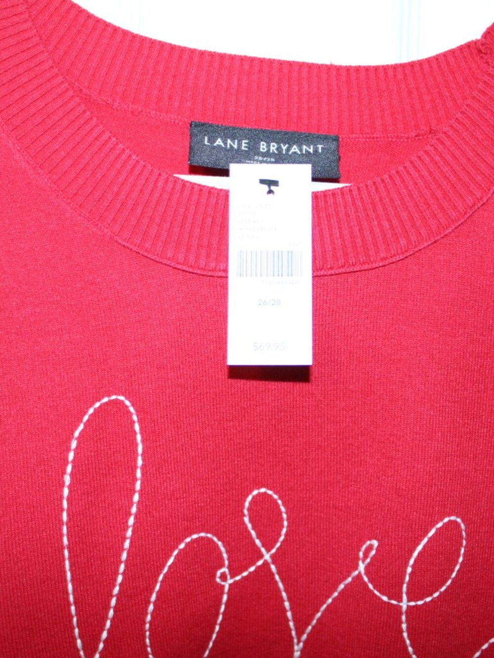 NWT Lane Bryant "LOVE" sweater, 26/28 Darling!!! - Picture 3 of 4